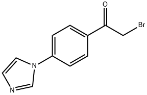 2-溴-1-(4-咪唑1-苯基)乙酮,110668-69-4,结构式