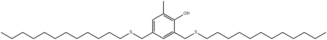 2,4-Bis(dodecylthiomethyl)-6-methylphenol Structure
