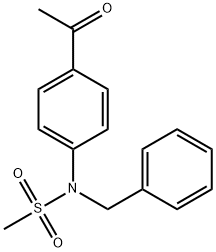 N-(4-Acetyl-phenyl)-N-benzyl-methanesulfonamide, 110698-70-9, 结构式
