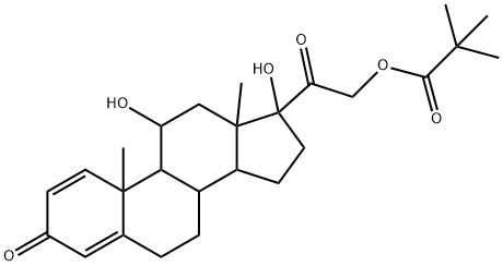 Prednisolone 21-trimethylacetate Structure