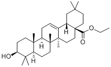 Ethyl (3beta)-3-hydroxyolean-12-en-28-oate Structure