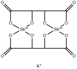 酒石酸氧锑钾, 11071-15-1, 结构式