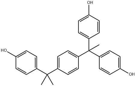 α,α,α'-トリス(4-ヒドロキシフェニル)-1-エチル-4-イソプロピルベンゼン 化学構造式