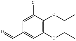 3-クロロ-4,5-ジエトキシベンズアルデヒド 化学構造式