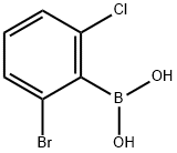 2-溴-6-氯苯硼酸, 1107580-65-3, 结构式