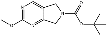 2-Methoxy-5,7-dihydro-pyrrolo[3,4-d]pyriMidine-6-carboxylic acid tert-butyl ester Struktur
