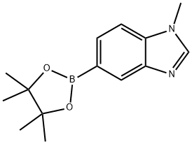 1-甲基-1H-苯并咪唑-5-硼酸那醇酯,1107627-02-0,结构式