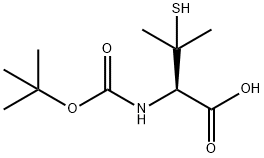 N-叔丁氧羰基-3-巯基-L-缬氨酸, 110763-40-1, 结构式