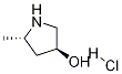 3-Pyrrolidinol, 5-Methyl-, hydrochloride, (3S,5S)-,1107658-77-4,结构式