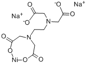 エチレンジアミン四酢酸二ナトリウムニッケル(II)水和物 化学構造式
