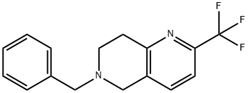 6-苄基-2-(三氟甲基)-5,6,7,8-四氢-1,6-萘啶, 1108192-98-8, 结构式