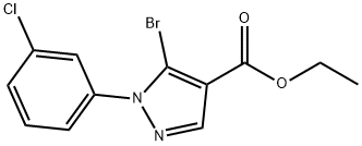 5-溴-1-(3-氯苯基)-1H-吡唑-4-甲酸乙酯, 110821-39-1, 结构式
