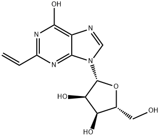 2-Vinyl-9-[beta-d-ribofuranosyl]hypoxanthine Structure