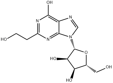 2-[2-Hydroxyethyl]-9-[beta-d-ribofuranosyl]hypoxanthine Structure