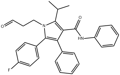 N-Phenyl-5-(4-Fluorophenyl)-2-isopropyl-1-(3-oxopropyl)-4-phenyl-1H-pyrrole-3-carboxaMide Structure