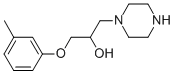 1-(哌嗪-1-基)-3-(间甲苯氧基)丙-2-醇, 110894-01-4, 结构式