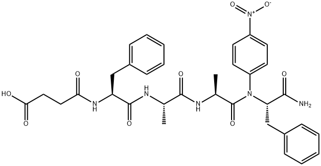 SUC-PHE-ALA-ALA-PHE-PNA, 110906-89-3, 结构式