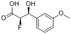 Benzenepropanoic acid, alpha-fluoro-beta-hydroxy-3-methoxy-, (R*,S*)- (9CI) Structure