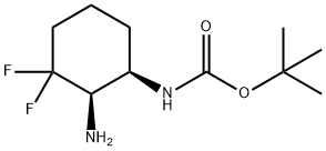 tert-butyl ((1R,2R)-2-aMino-3,3-difluorocyclohexyl)carbaMate Structure