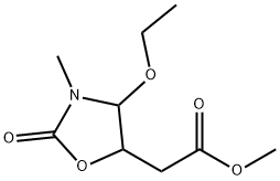 5-Oxazolidineaceticacid,4-ethoxy-3-methyl-2-oxo-,methylester(9CI) Struktur