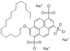 8-OCTADECYLOXYPYRENE-1,3,6-TRISULFONIC ACID TRISODIUM SALT Structure