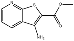 3-アミノチエノ[2,3-B]ピリジン-2-カルボン酸メチル 化学構造式