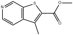 甲基3-甲基噻吩并[2,3-C]吡啶-2-羧酸酯, 111043-08-4, 结构式