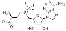 S-アデノシル-L-(メチル-3H)メチオニン 化学構造式