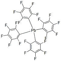 Tetrakis(pentafluorophenyl)plumbane Struktur