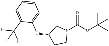 (S)-tert-Butyl 3-(2-(trifluoromethyl)phenoxy)pyrrolidine-1-carboxylate 结构式