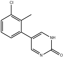 5-(3-クロロ-2-メチルフェニル)ピリミジン-2-オール 化学構造式