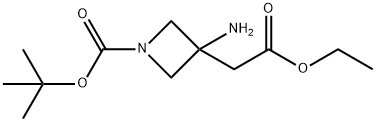 tert-butyl 3-aMino-3-(2-ethoxy-2-oxoethyl)azetidine-1-carboxylate Struktur
