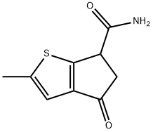 4H-Cyclopenta[b]thiophene-6-carboxamide,  5,6-dihydro-2-methyl-4-oxo- Struktur