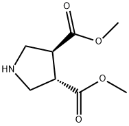TRANS-PYRROLIDINE-3,4-DICARBOXYLIC ACID DIMETHYL ESTER 结构式