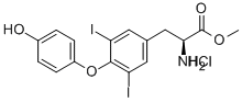 L-TYROSINE, O-(4-HYDROXYPHENYL)-3,5-DIIODO-, METHYL ESTER, HYDROCHLORIDE Structure
