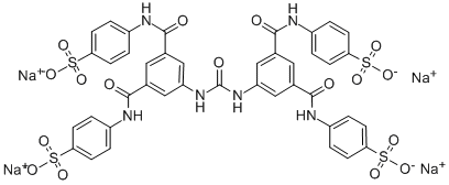 4,4′,4′′,4′′′-[カルボニルビス[イミノ[5,3,1-ベンゼントリイルビス(カルボニルイミノ)]]]テトラキス(ベンゼンスルホン酸ナトリウム) 化学構造式
