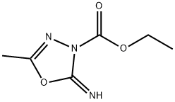 1,3,4-Oxadiazole-3(2H)-carboxylic  acid,  2-imino-5-methyl-,  ethyl  ester 化学構造式