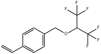 4-ビニルベンジルヘキサフルオロイソプロピルエーテル 化学構造式