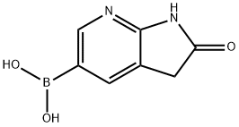 Boronicacid,B-(2,3-dihydro-2-oxo-1H-pyrrolo[2,3-b]pyridin-5-yl)- Structure