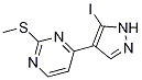 4-(5-碘-1H-吡唑-4-基)-2-(甲硫基)嘧啶,1111637-86-5,结构式