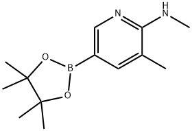 2-甲基氨基-3-甲基吡啶-5-硼酸频哪醇酯, 1111637-92-3, 结构式