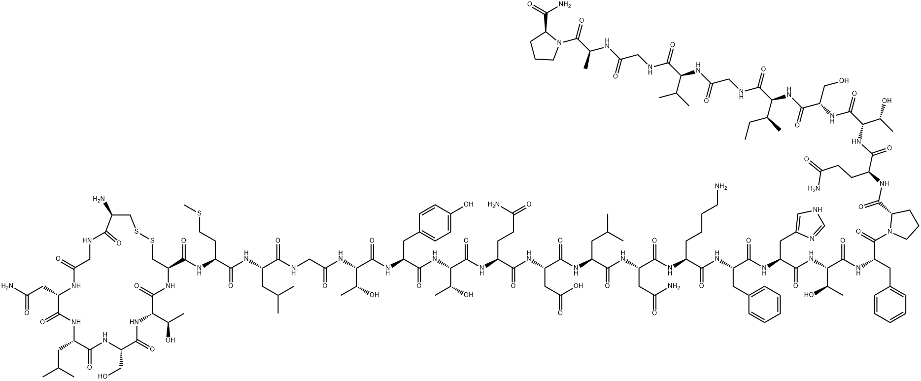 降钙素,鼠, 11118-25-5, 结构式