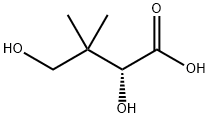 (2R)-2,4-ジヒドロキシ-3,3-ジメチルブタン酸 化学構造式