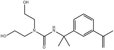 N,N-BIS(2-HYDROXYETHYL)-N'-(ALPHA,ALPHA-DIMETHYL-3-ISOPROPENYLBENZYL)UREA Struktur
