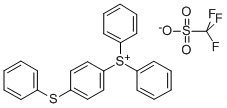 (4-苯基硫代苯基)二苯基锍三氟甲磺酸盐, 111281-12-0, 结构式
