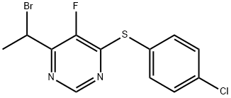 4-(1-broMoethyl)-6-(4-chlorophenylthio)-5-fluoropyriMidine Structure