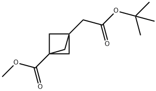 Methyl3-(2-(tert-butoxy)-2-oxoethyl)bicyclo[1.1.1]pentane-1-carboxylate Structure