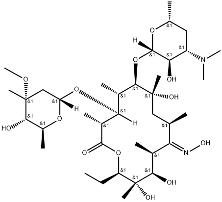 红霉素肟A 结构式