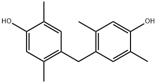 4,4'-メチレンビス(2,5-ジメチルフェノール) 化学構造式