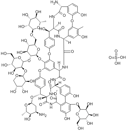 リストマイシン 一硫酸塩 化学構造式